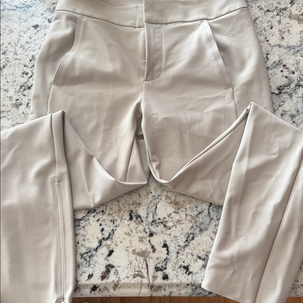 Athleta Slim Ponte Ankle Pants in Light Taupe